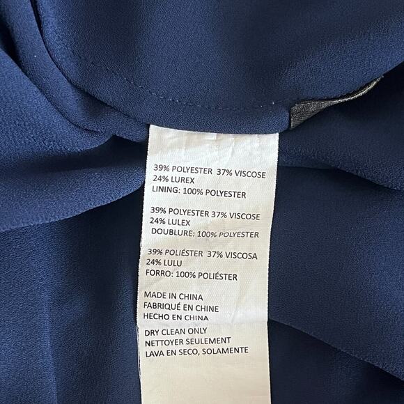 ADAM LIPPES COLLECTIVE RTR Velvet Embroidered Black / Navy Dress Size 4 - Picture 12 of 12